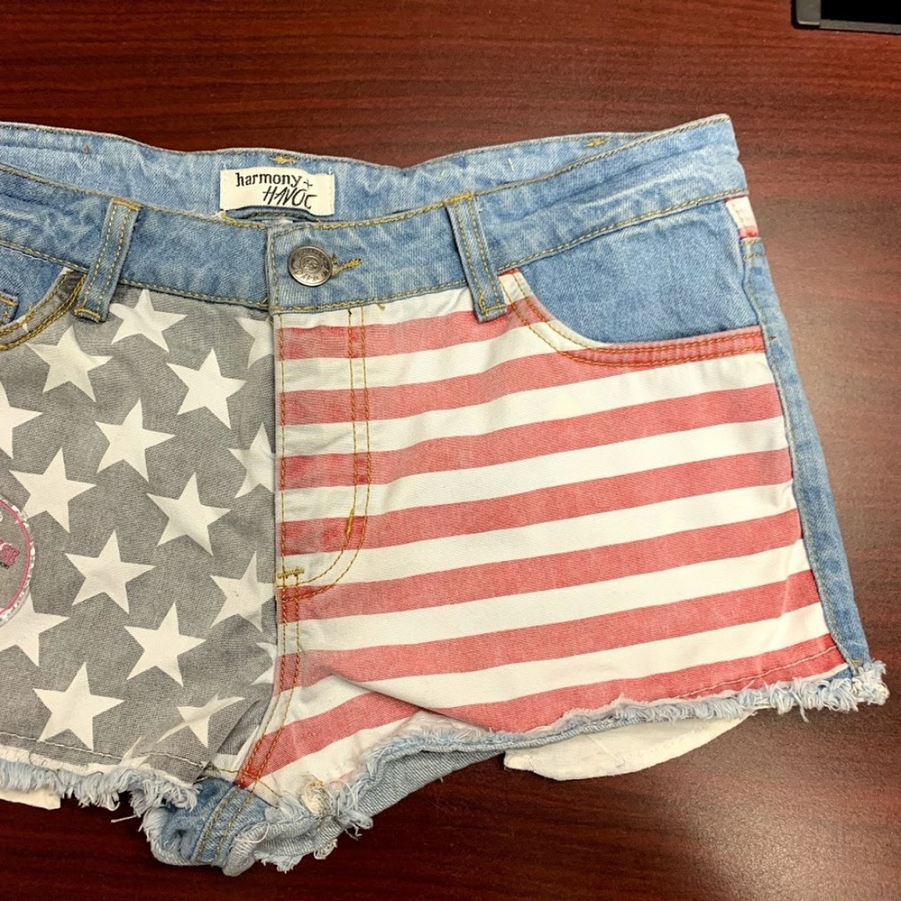 Harmony & Havoc High Rise Patriotic Booty Shorts - Picture 8 of 8